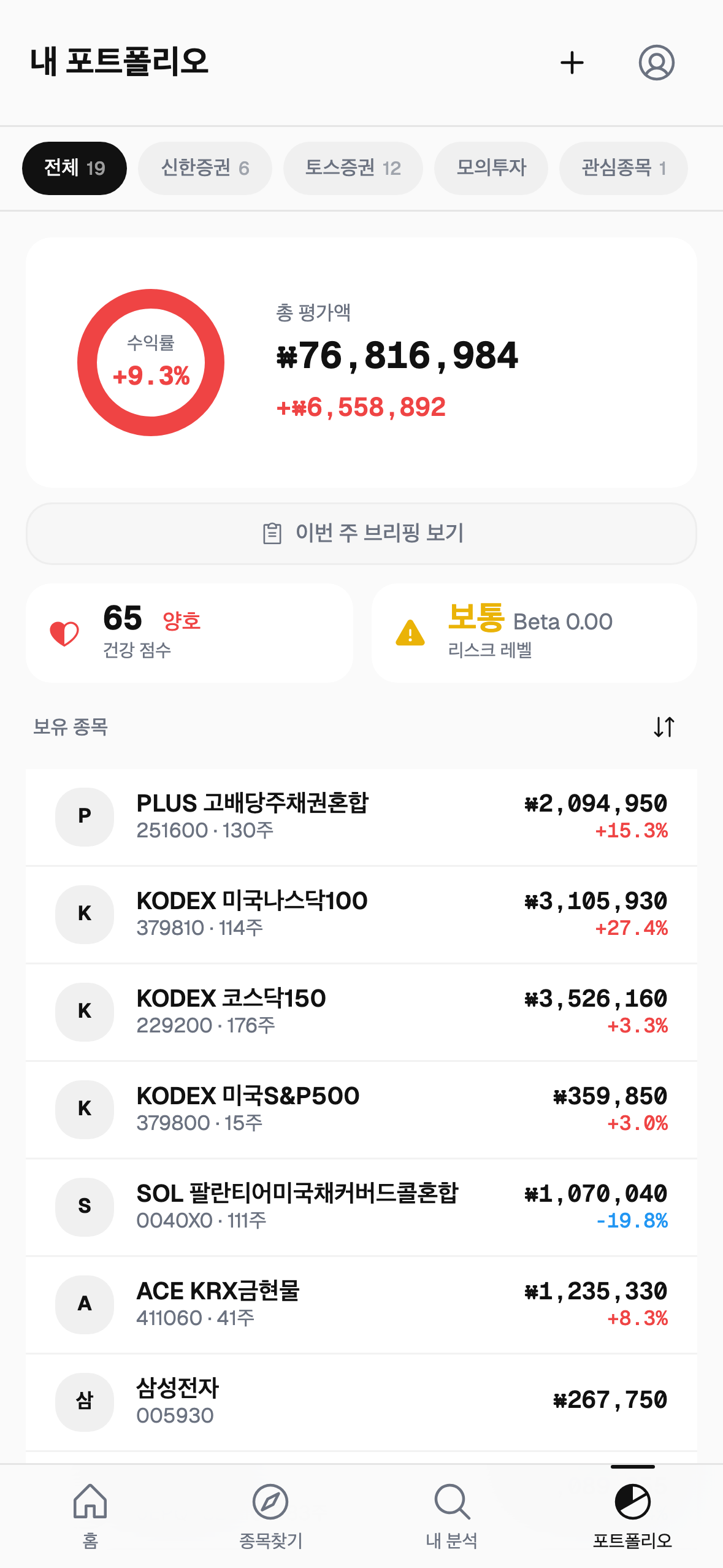 주주곰 포트폴리오 — 진단 + 리밸런싱